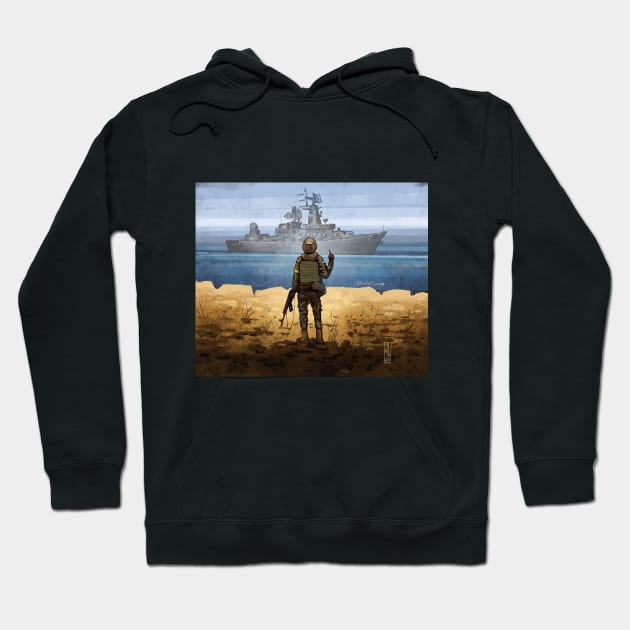 Russian warship, go fuck yourself (stamp) Hoodie by Sommo_happiens